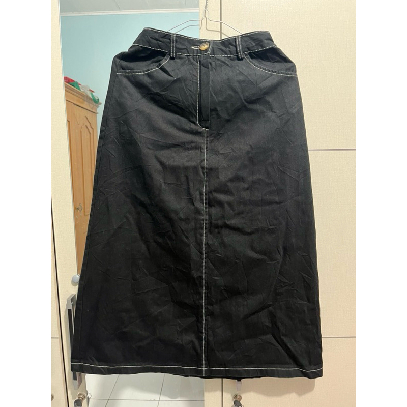 Rok Denim Jeans Hitam