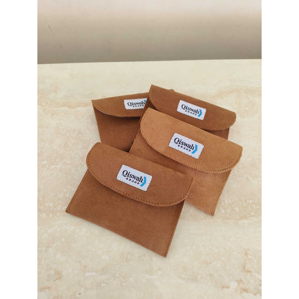 Dompet Koin Dompet Travelling Dompet Mini Kain Suede Polos