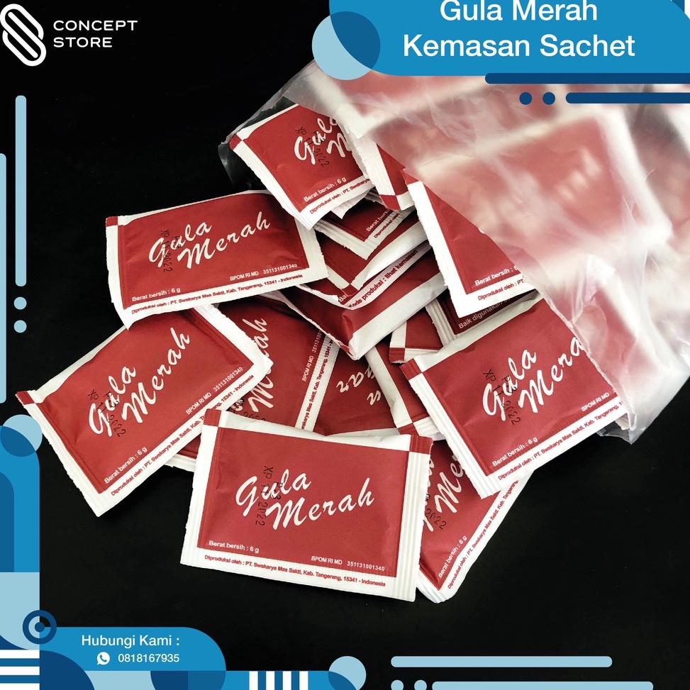 

BEST SELLER Gula Merah Brown Sugar Kemasan Sachet 125pcs TERMURAH Gula Semut