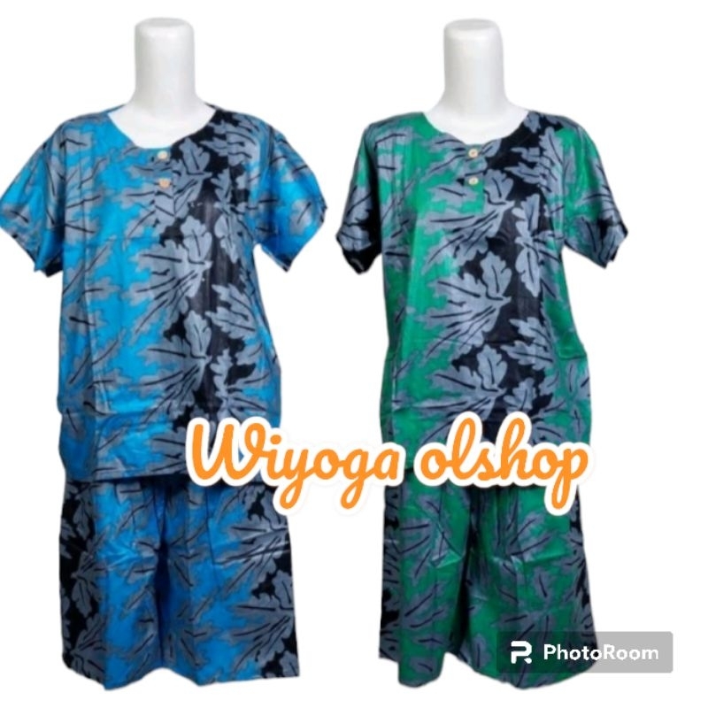 Setelan baju tidur batik kulot celana pendek / setelan kulot bahan rayon wanita kekinian / setelan g