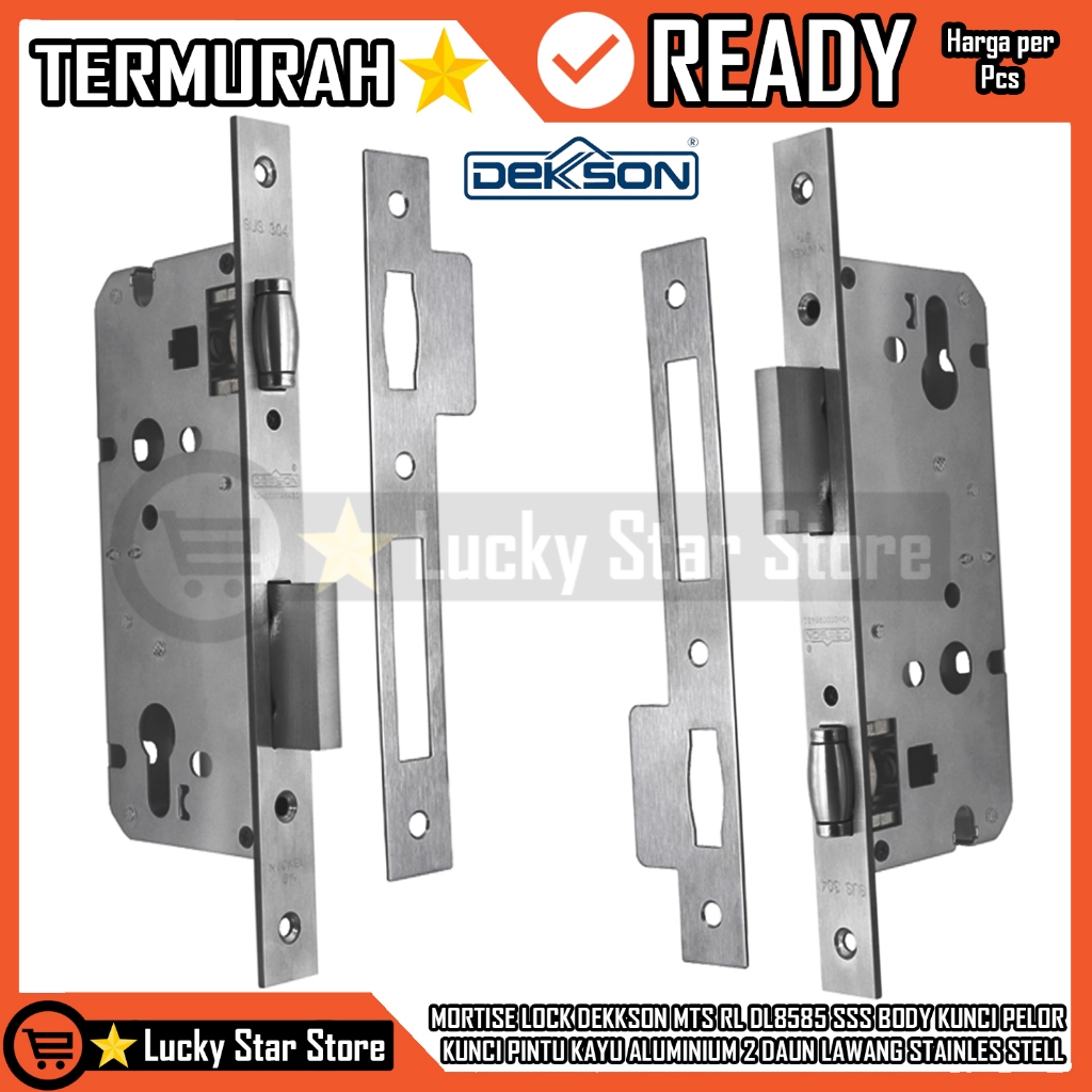 Mortise Lock Dekkson Mts Rl Dl8585 Sss Body Kunci Pelor Pintu Kayu Aluminium 2 Daun Lawang Stainles 