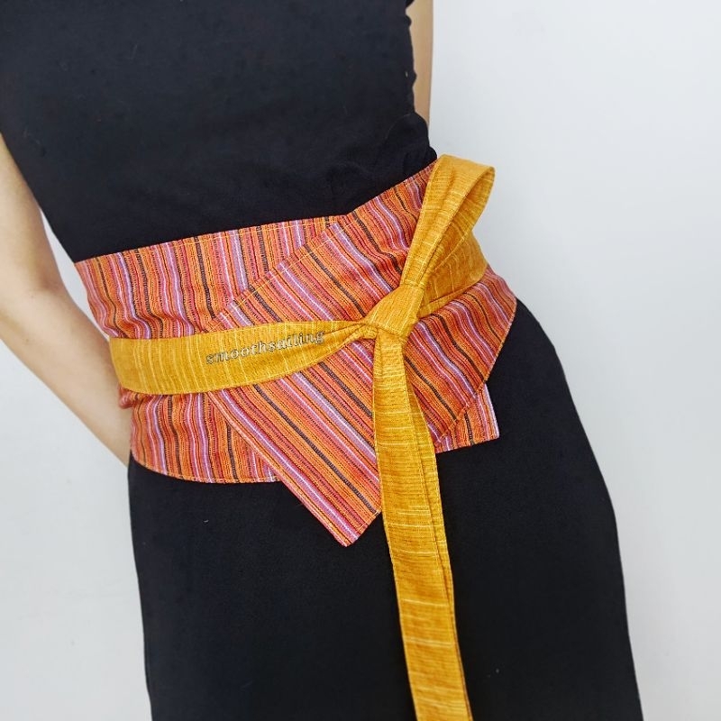 Obi Belt Ikat - tenun Lurik Kunyit