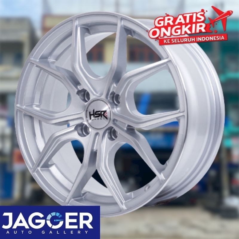 Velg mobil kota jambi hsr tipe voodoo ring 15 h4x100 silver machine