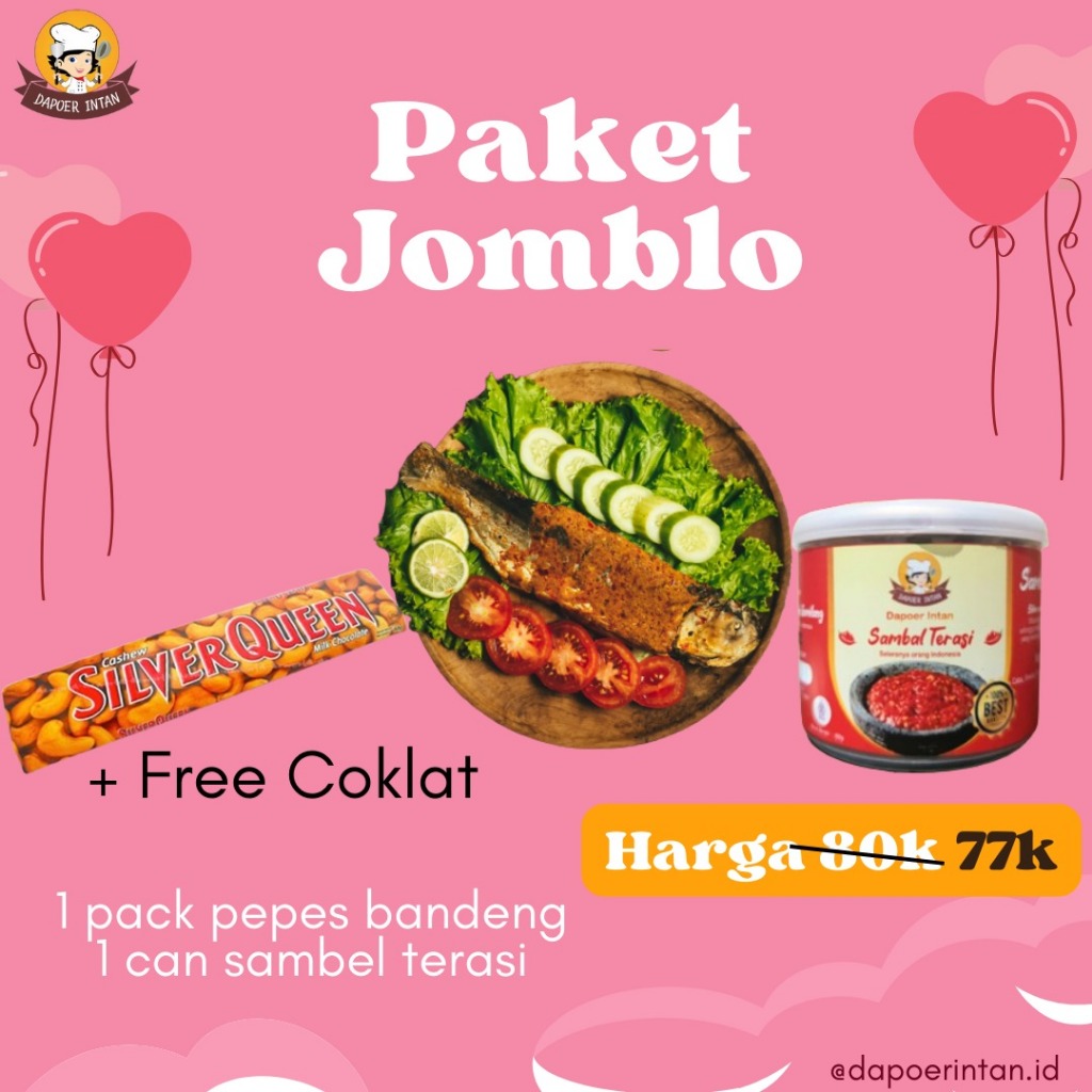 

Paket Valentine Jomblo Free Coklat Pepes Bandeng Sambal Terasi