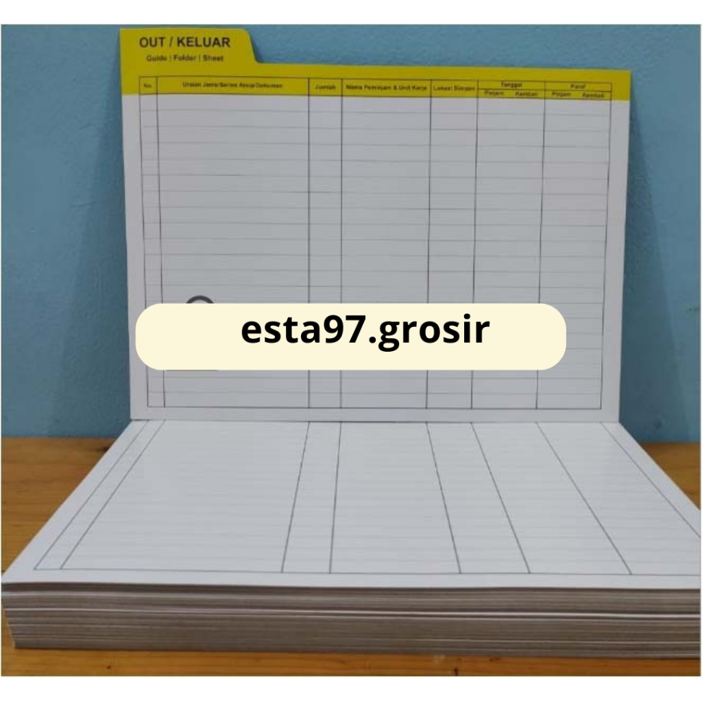 

Out Indikator (Out Guide/Out Sheet) Arsip/Dokumen Isi 30 Lembar