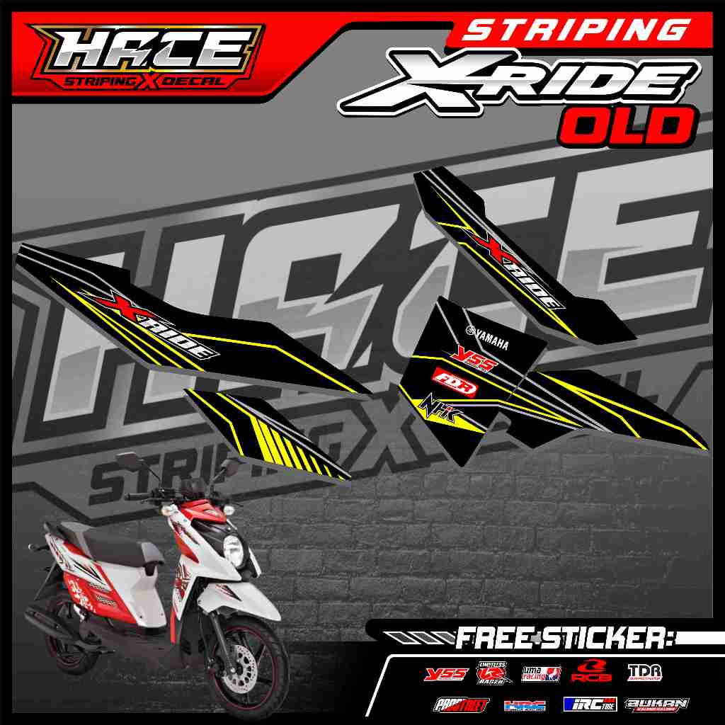 339 STRIPING STICKER YAMAHA X-RIDE OLD  - STRIPING YAMAHA X-RIDE OLD PREMIUM GRAFIK