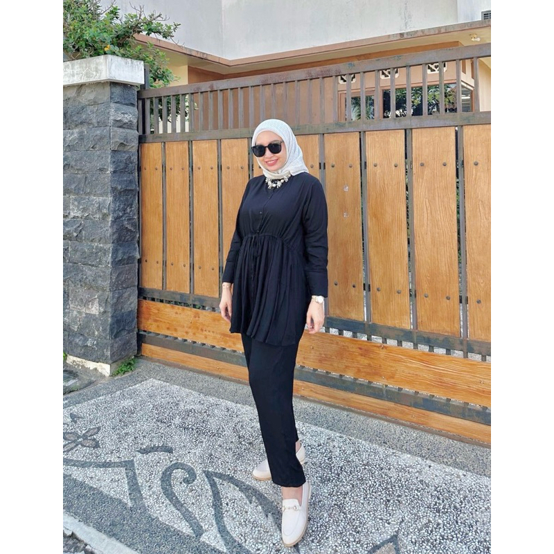 KEIOSHA - Hanna Set bahan Rayon Crinkle  / One Set Wanita Kekinian Jumb