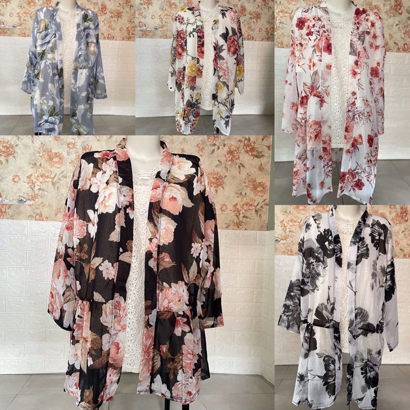 outer bunga chiffon