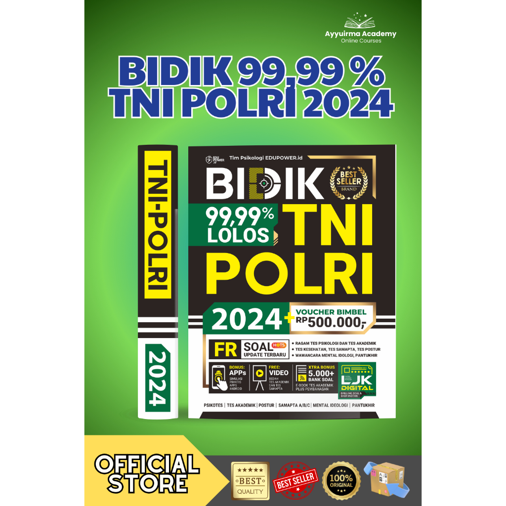 BIDIK 99.99% TNI POLRI 2024 (+voucher bimbel)
