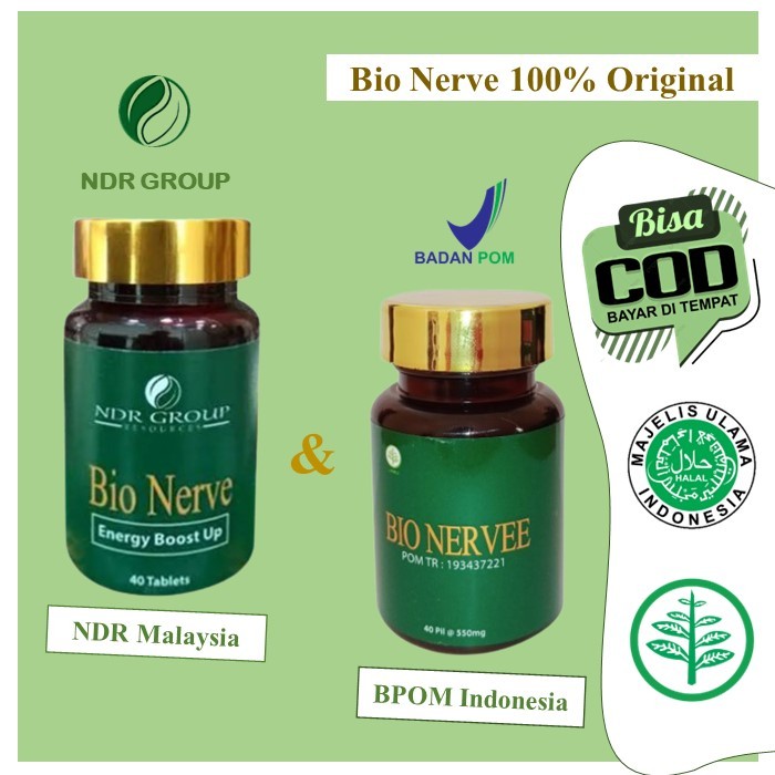 Bio Herbal Nerve Nervee 100% Original Bpom Indonesia