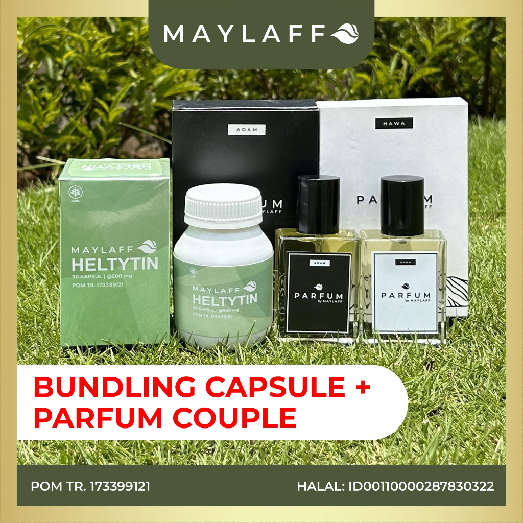 HELTYTIN Kapsul Ideal 30 Kapsul + PARFUM Couple Adam Hawa (2 Parfum)