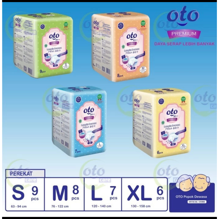 OTO ADULT DIAPERS - OTO POPOK DEWASA - OTO POPOK CELANA / PEREKAT - SEMUA UKURAN - ALL SIZE - SEMUA 