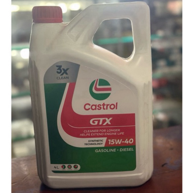 OLI CASTROL GTX ENGINE OIL 15W-40 UNTUK MOBIL BENSIN  DAN DIESEL 4 LITER