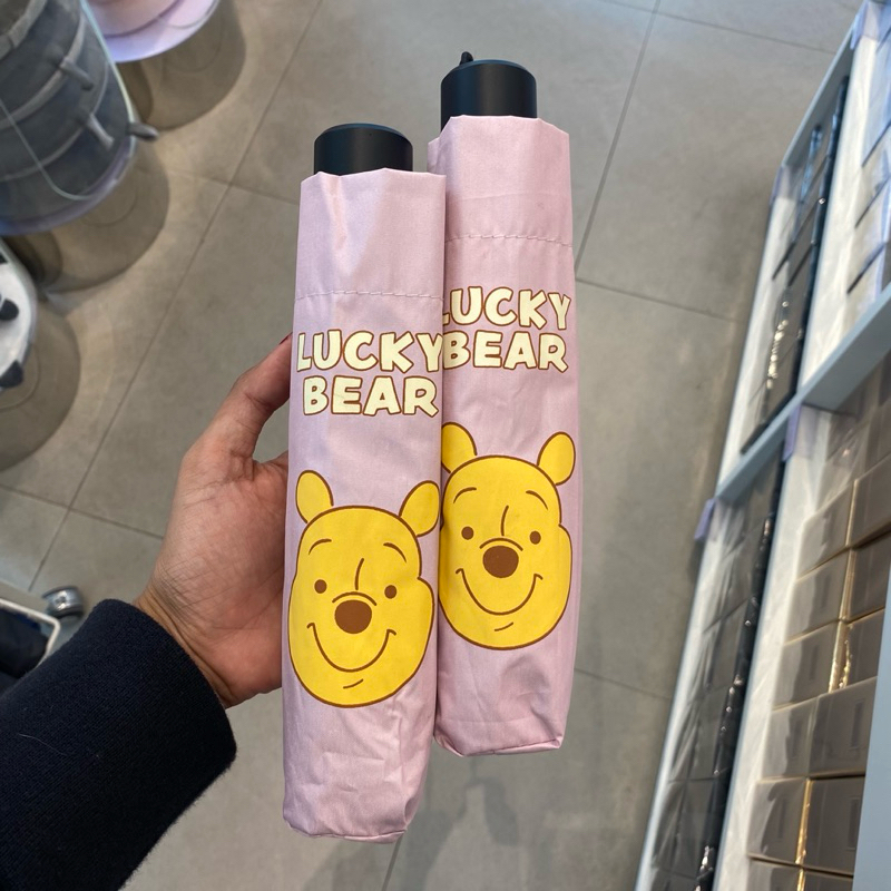 MINISO Winnie the pooh umbrella / pink umbrella anti UV Sun protection waterproof / payung miniso / 