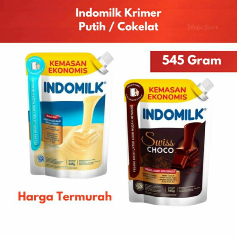 

Indomilk Krimer Kental Manis Putih , Cokelat 545 Gram