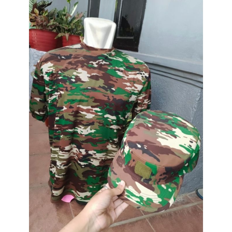 kaos trimatra tni polos tanpa topi