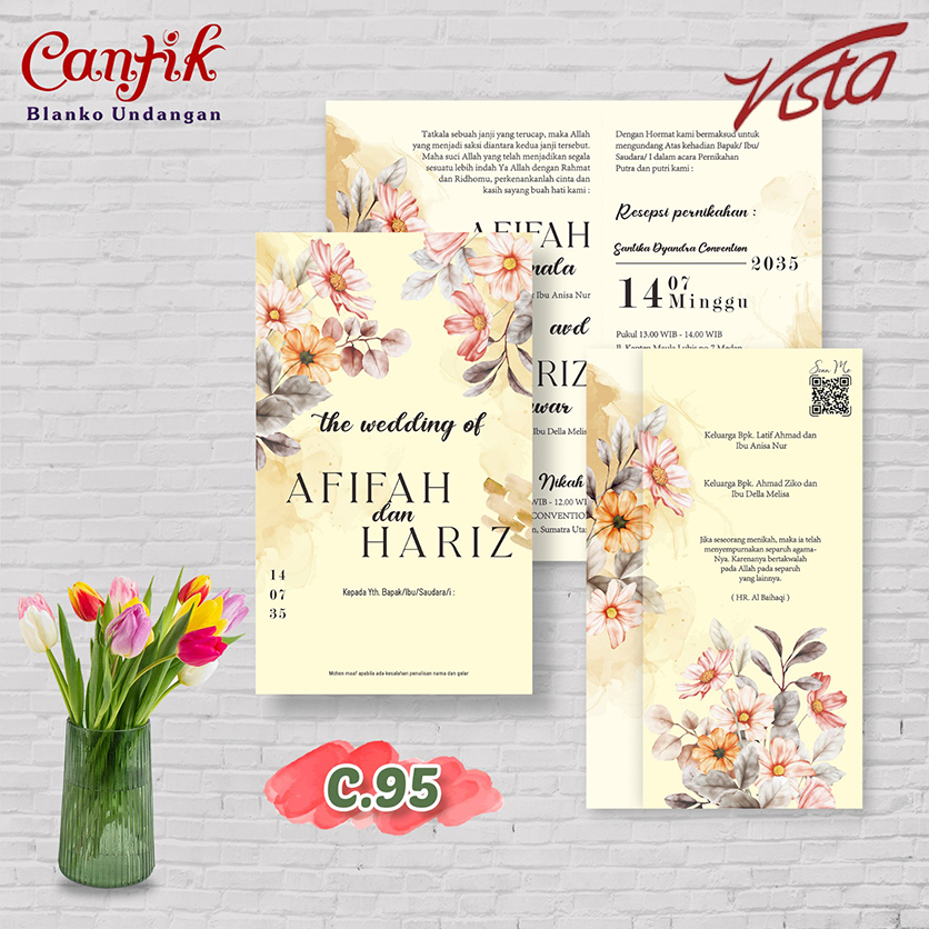 Blanko undangan cantik kode cantik 95