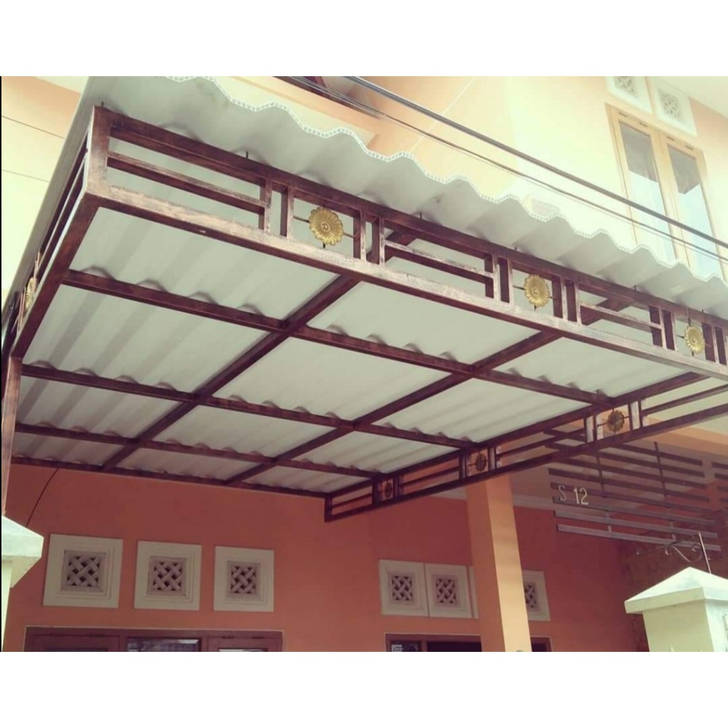 Kanopi rooftop rangka besi