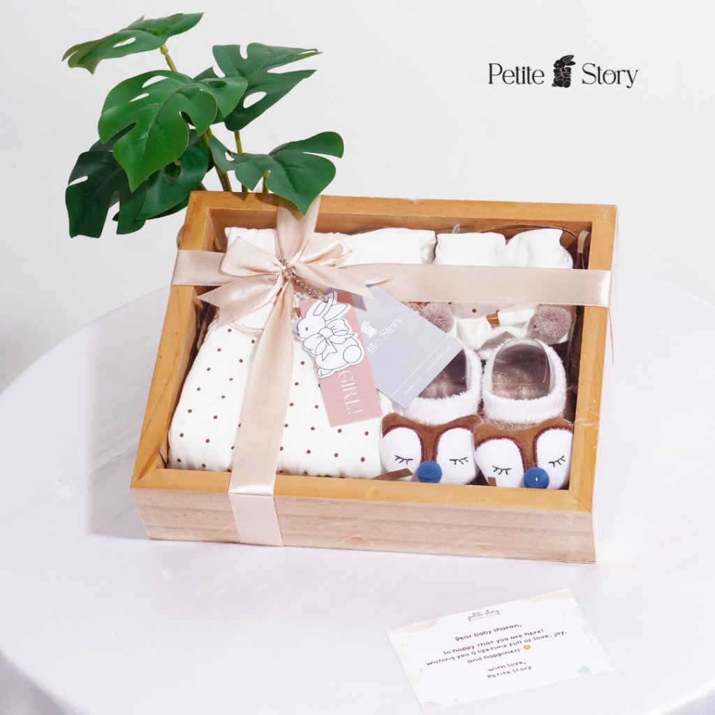Petite Story - Apple Box - Hampers Bayi Kado Lahiran Newborn / Kado Bayi Perempuan / FREE TAS TOTE B