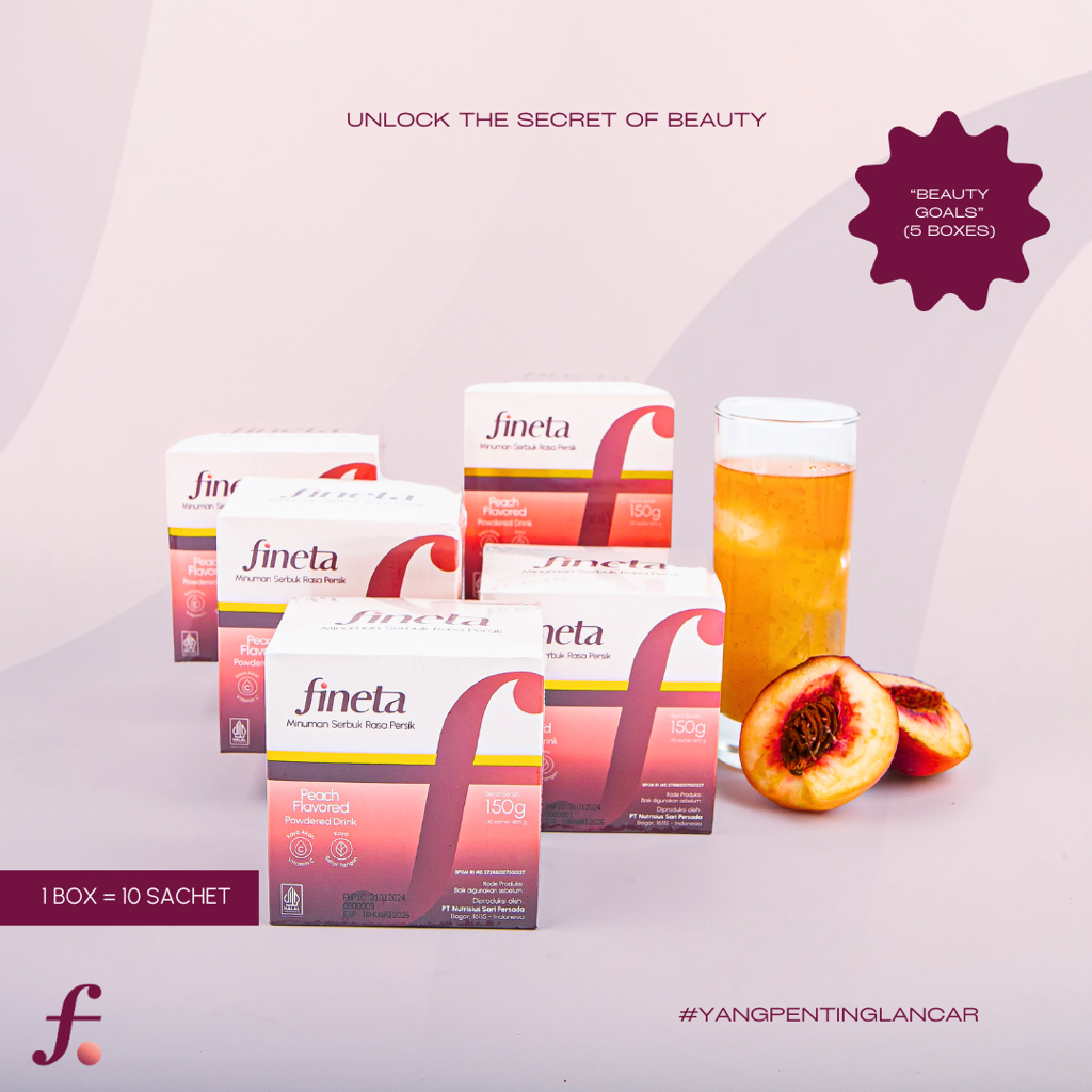 

Fineta Minuman Serbuk Rasa Peach - Beauty Goals (5 Boxes)