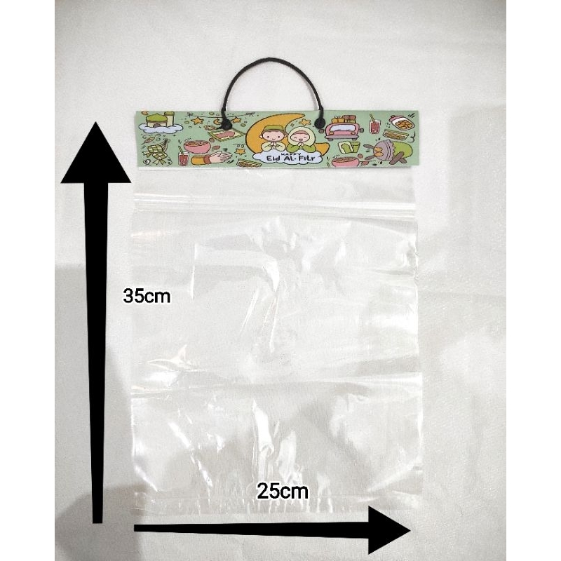

Plastik Bingkisan IDUL FITRI Hampers Paket Snack/Sembako uk.25x35cm