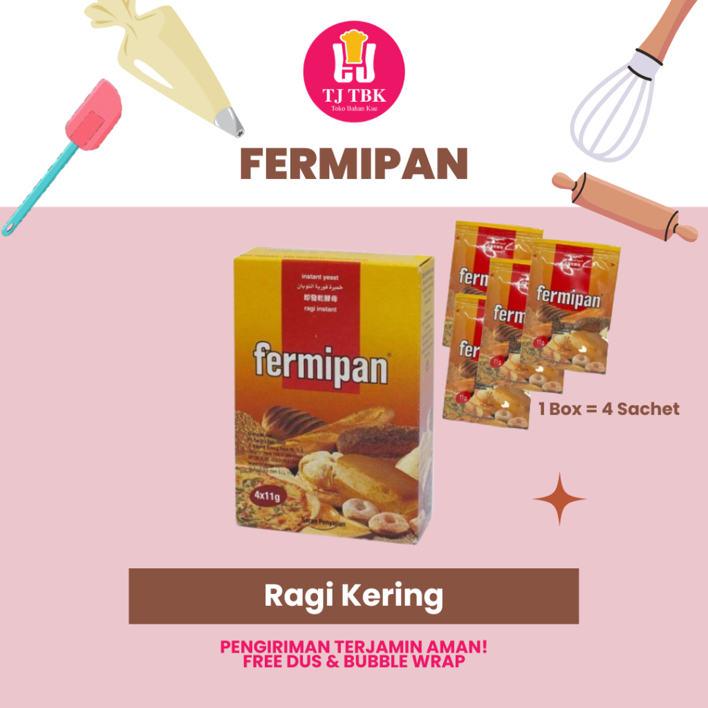 

Fermipan Sachet 11gr (Ragi Roti Fermipan) | Toko Bahan Kue TJ