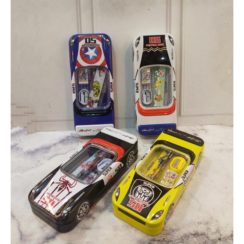 

TEMPAT PINSIL KALENG SET 99-20 BENTUK MOBIL 22x9x4cm