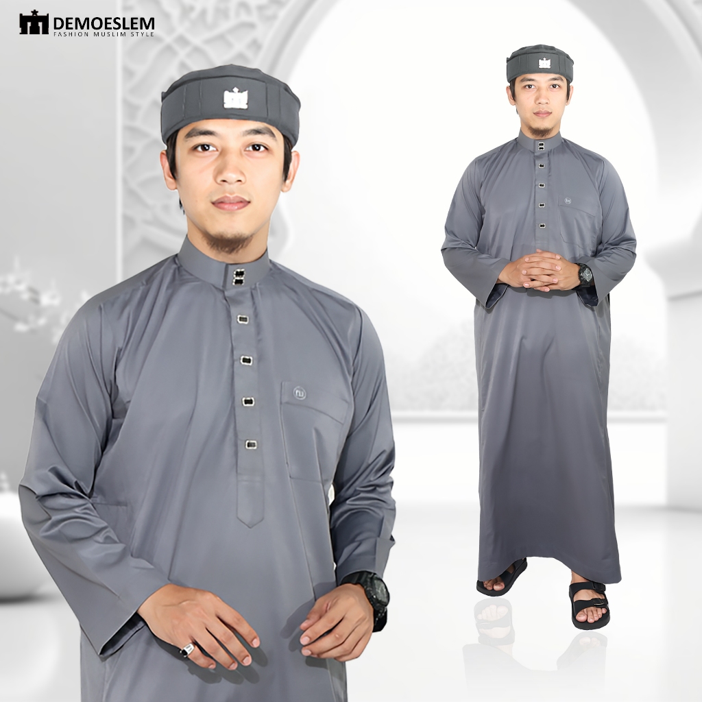 DEMOESLEM | jubah pria dewasa | jubah dewasa tangan panjang | gamis pria | gamis dewasa | busana mus