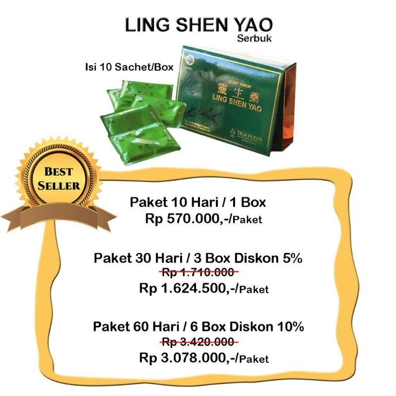 

Ling Shen Yao (LSY) Serbuk Langsung Dari Pabrik Dijamin 100% Asli