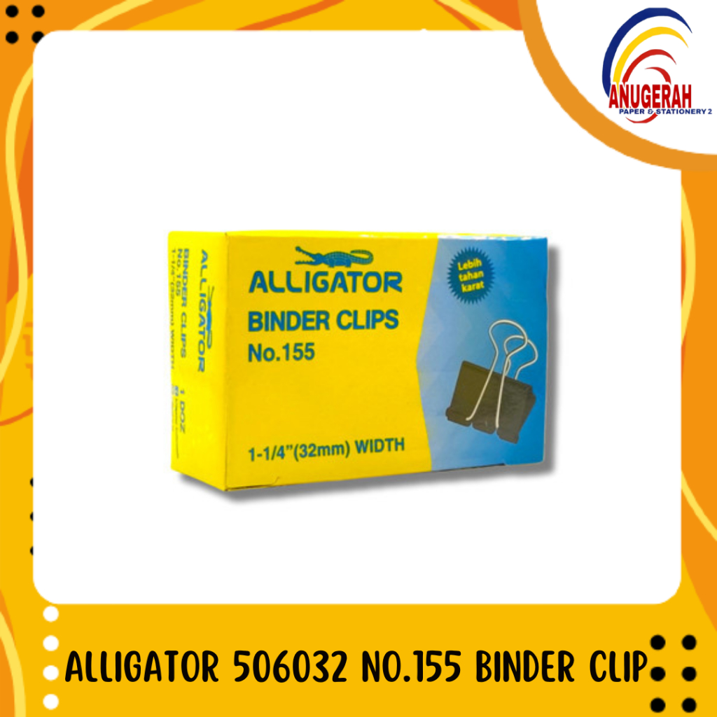

ALLIGATOR 506032 NO.155 BINDER CLIP (PCS)
