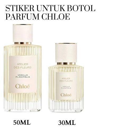 Botol Parfum Chloe 30ml  - Stiker Botol 30ml -  Stiker Custom - Label Botol ( ARJUNA STIKER PRINT )