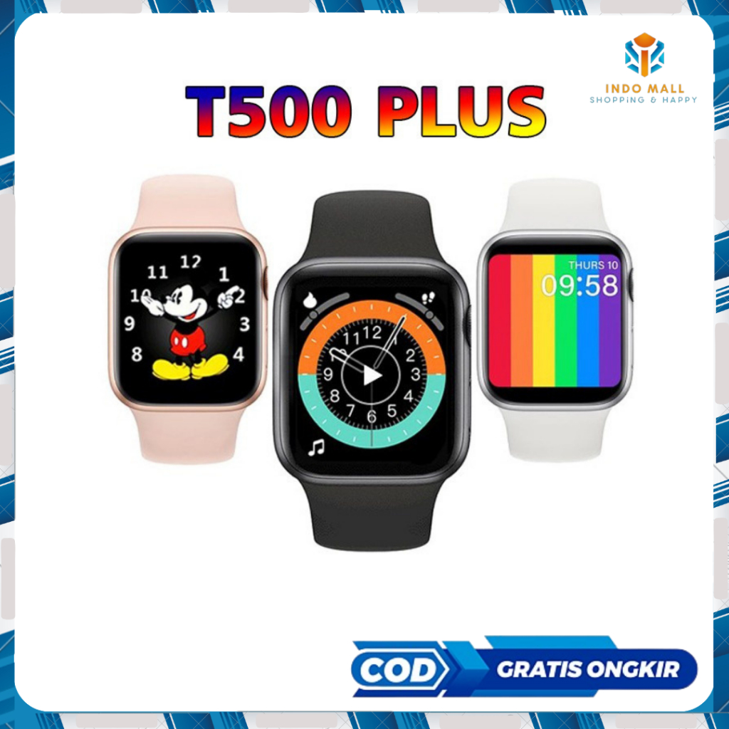 Smartwatch T500 Plus Smart Watch T500+ Hiwatch series 6 Jam Tangan Indomall