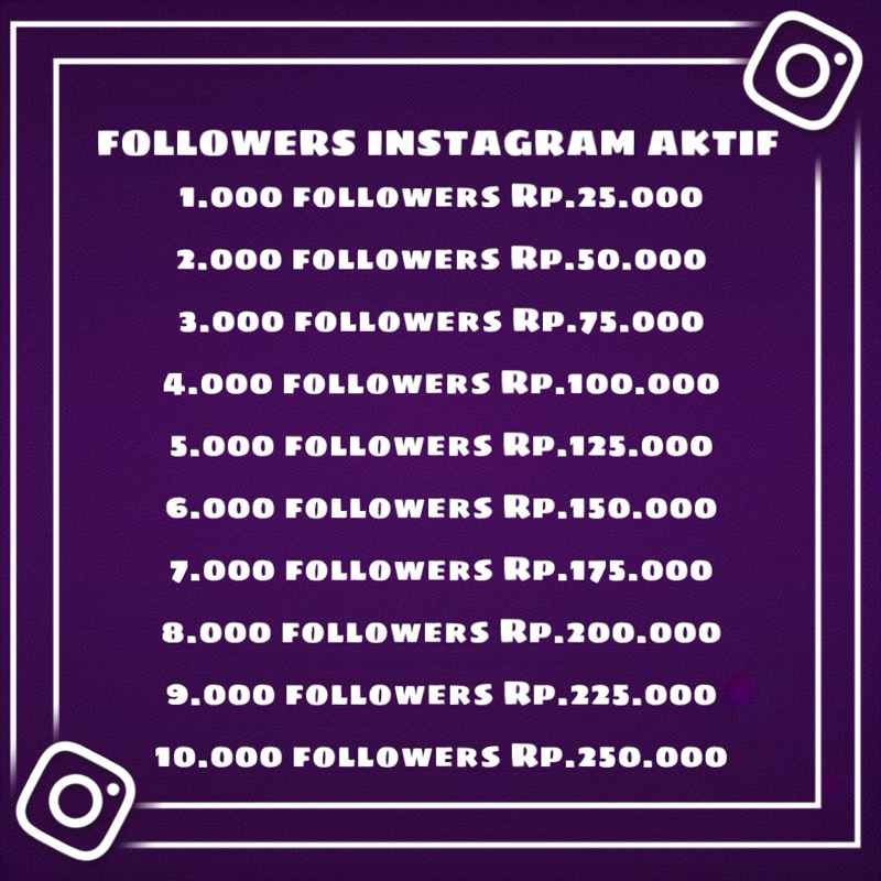FOLLOWERS INSTRAGRAM REAL AKTIF