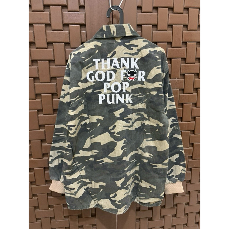 coach jacket TDH Thanks god for pop punks Uk L  Used 9/10