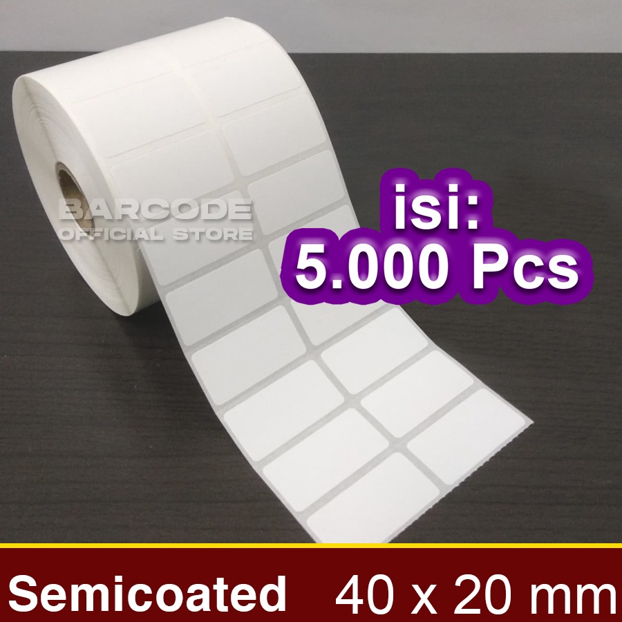 

1111 Label Barcode 4 x 2 4x2 mm 4x2mm 2 Line Kertas Sticker Semicoated