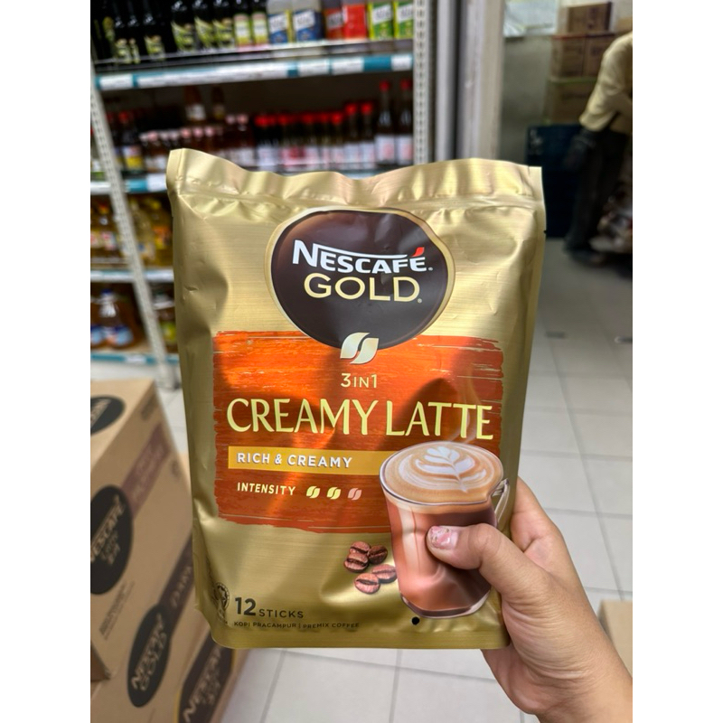 

NESCAFE GOLD CREAMY LATTE / FLAT WHITE / DARK LATTE / AMERICANO ISI 12 PCS ORIGINAL MALAYSIA