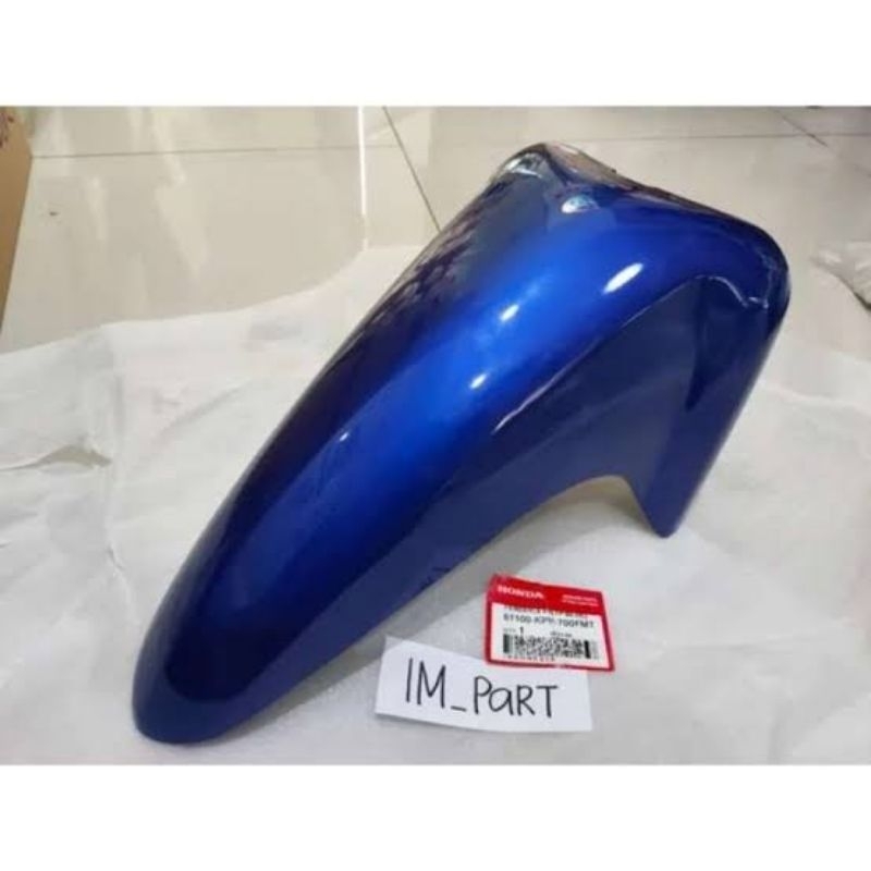 spakbor depan Supra x 125 biru slebor depan Supra x 125 biru
