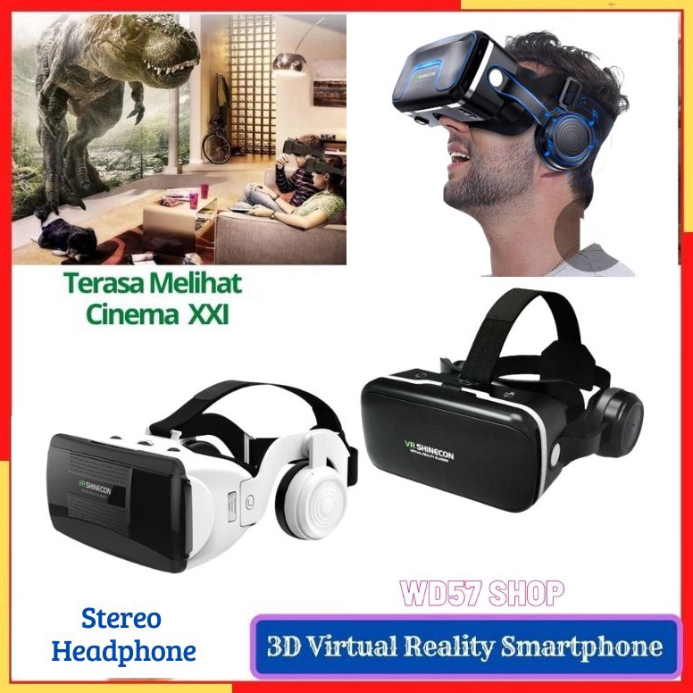 KODE Q82Z Kacamata 3D Lensa VR Box Virtual Pembesar Video Game Dimensi Smartphone Ponsel Handphone H