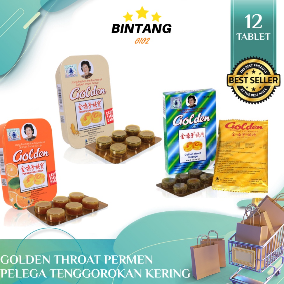 

Star 1111 SALE golden throat obat permen sakit tenggorokan Pelega tenggorokan kering