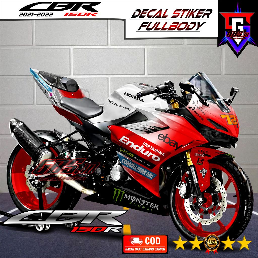 Terbaru Decal Stiker Cbr 150r 2021 2022 2023 Full Body Decal Variasi Full body Moitf Ebay Enduro Rc