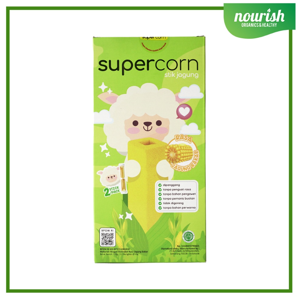 

GROSIR Supercorn Stik Jagung Non MSG Rasa Jagung Bakar 12g 1box