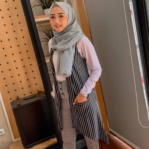 Ready Stok  Salur Blazer  Blazer Wanita  Cardigan Wanita  Blazer Korea  Tartan Blazer