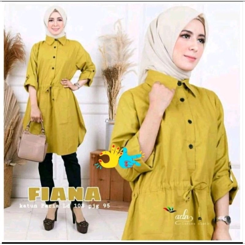 SALWA KEMEJA TUNIK LONG DRESS CRINKLE AIRFLOW