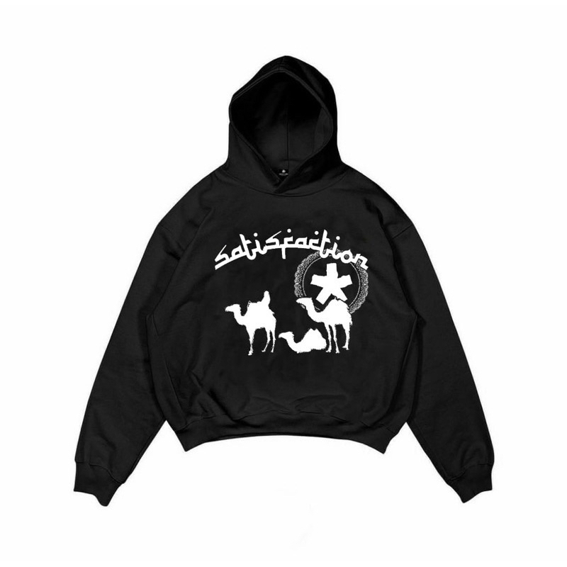 Satisfaction | Hoodie Boxy 330GSM Camelus Black