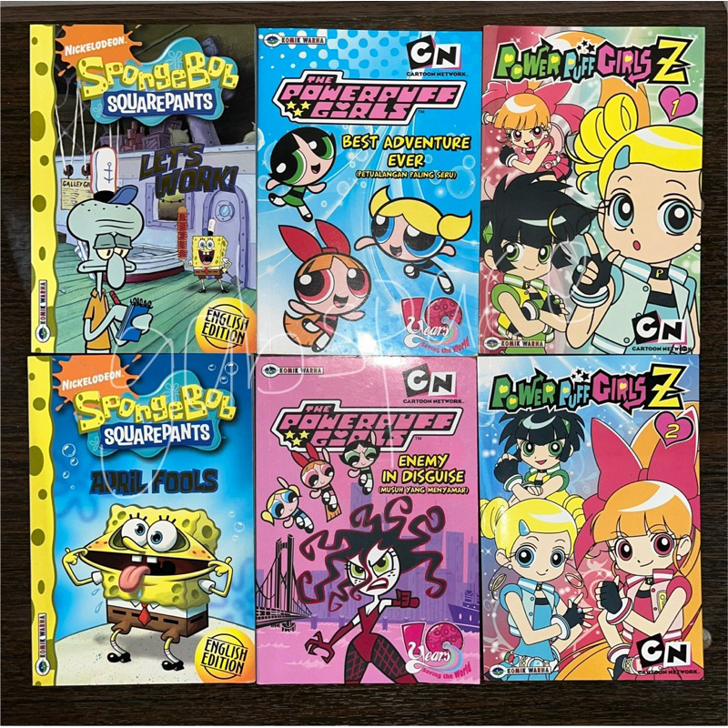 [PRELOVED] Komik Warna SPONGEBOB SQUAREPANTS Nickelodeon | POWER PUFF GIRLS & Z Cartoon Network | Or