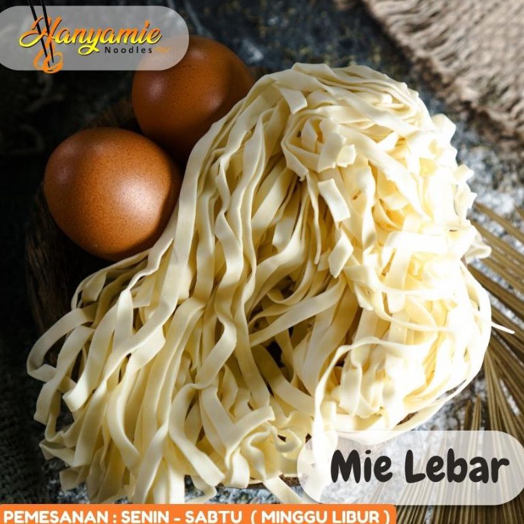 

VIRAL Mie Lebar mie ayam Bakmi mie mentah hanyamie telur ayam isi 1 pcs