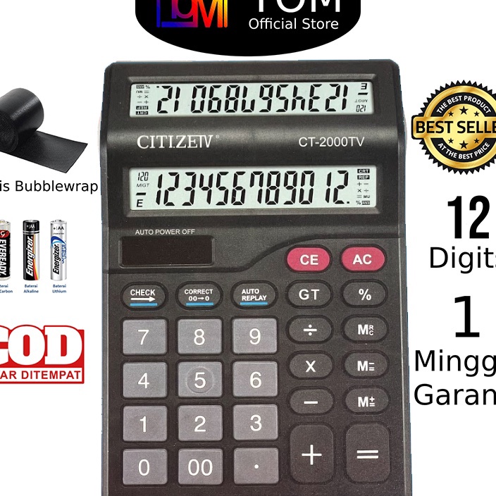 

Terbaru Kalkulator 2 Layar CT2TV 12 Digit Calculator Check Dual 2 Power