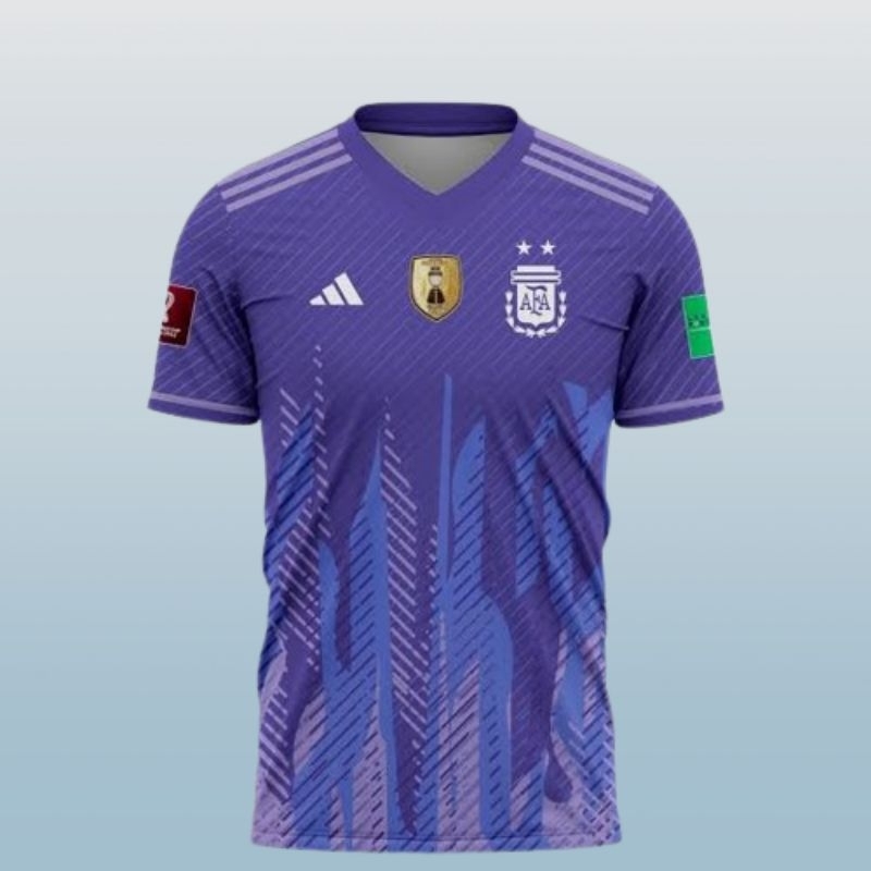 Jersey Timnas Argentina away 2022/2023 full printing Gratis Nama dan No punggung