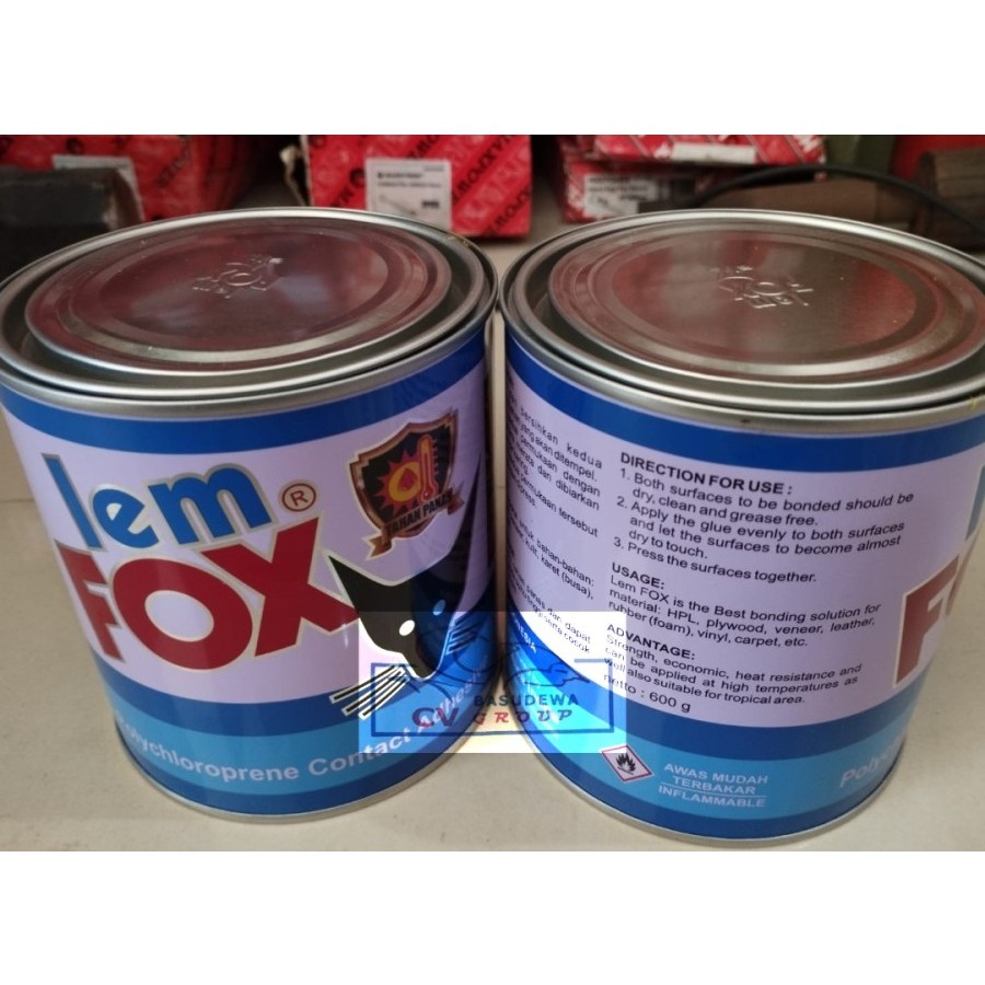 LEM FOX BIRU KALENG 600 GRAM