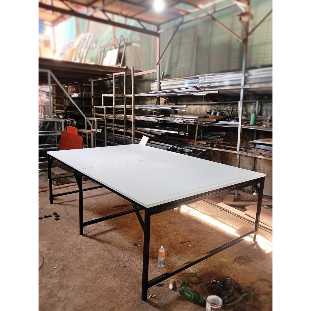 Meja Potong Kain / Konveksi Papan Melamin Satu Alas Custom